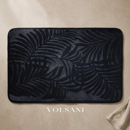 PUCK: Memory Foam Badmat – Antislip met Bladmotief - Volsani