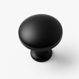 Solid Brass Domed Cabinet Knobs, Classic Kitchen & Wardrobe Hardware, Flared Base, Set of 2 in Black Brass or Bronze, 1.1 x 1.1in