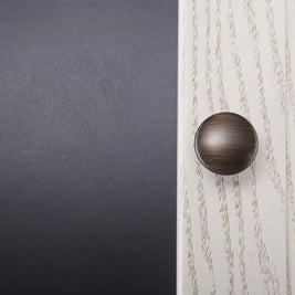 Solid Brass Domed Cabinet Knobs, Classic Kitchen & Wardrobe Hardware, Flared Base, Set of 2 in Black Brass or Bronze, 1.1 x 1.1in