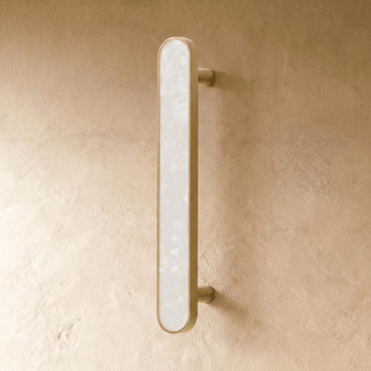 Shell Inlay & Brass Cabinet Knobs & Pull Bars, Contemporary Kitchen & Wardrobe Hardware, Pearl Texture, Set of 2, 0.8-5in