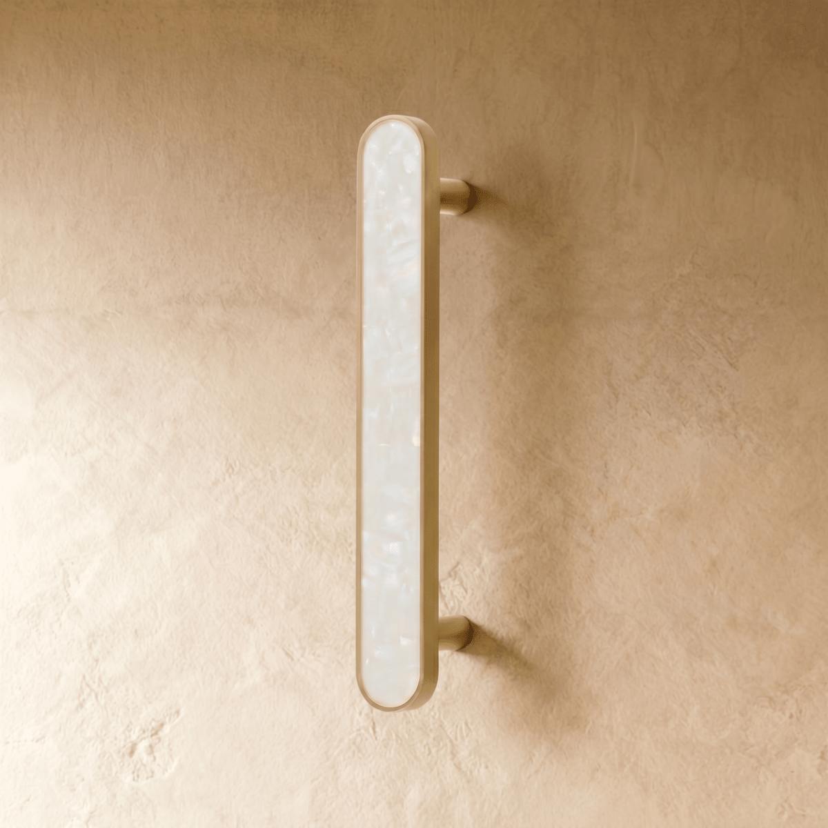 Shell Inlay & Brass Cabinet Knobs & Pull Bars, Contemporary Kitchen & Wardrobe Hardware, Pearl Texture, Set of 2, 0.8-5in