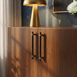 Knurled Brass Cabinet Knobs & Drawer Pulls, Industrial Kitchen & Wardrobe Hardware, Black Brass & Bronze Finishes, Set of 2, 0.7-8.8in