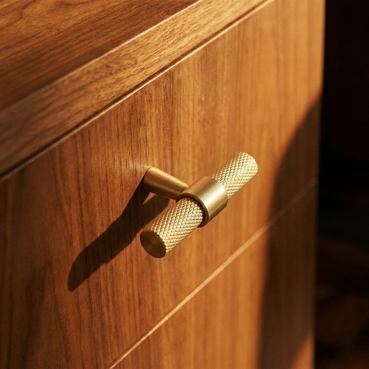 Knurled Brass Cabinet Knobs & Drawer Pulls, Industrial Kitchen & Wardrobe Hardware, Black Brass & Bronze Finishes, Set of 2, 0.7-8.8in