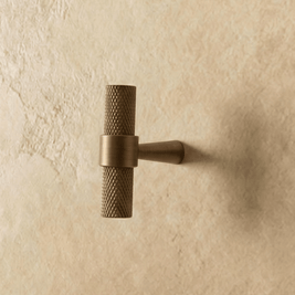Knurled Brass Cabinet Knobs & Drawer Pulls, Industrial Kitchen & Wardrobe Hardware, Black Brass & Bronze Finishes, Set of 2, 0.7-8.8in