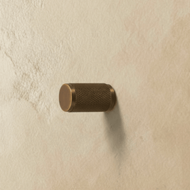 Knurled Brass Cabinet Knobs & Drawer Pulls, Industrial Kitchen & Wardrobe Hardware, Black Brass & Bronze Finishes, Set of 2, 0.7-8.8in