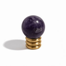 Crystal & Jade Cabinet Knobs on Brass, Decorative Kitchen & Dresser Hardware, 7 Colors, Set of 2, 1.1-1.7in