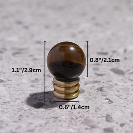 Crystal & Jade Cabinet Knobs on Brass, Decorative Kitchen & Dresser Hardware, 7 Colors, Set of 2, 1.1-1.7in