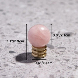 Crystal & Jade Cabinet Knobs on Brass, Decorative Kitchen & Dresser Hardware, 7 Colors, Set of 2, 1.1-1.7in