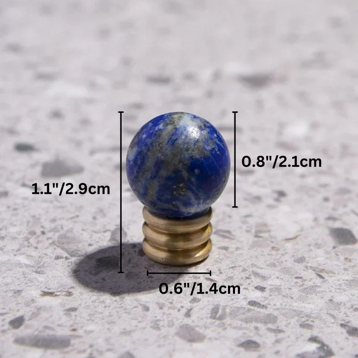 Crystal & Jade Cabinet Knobs on Brass, Decorative Kitchen & Dresser Hardware, 7 Colors, Set of 2, 1.1-1.7in