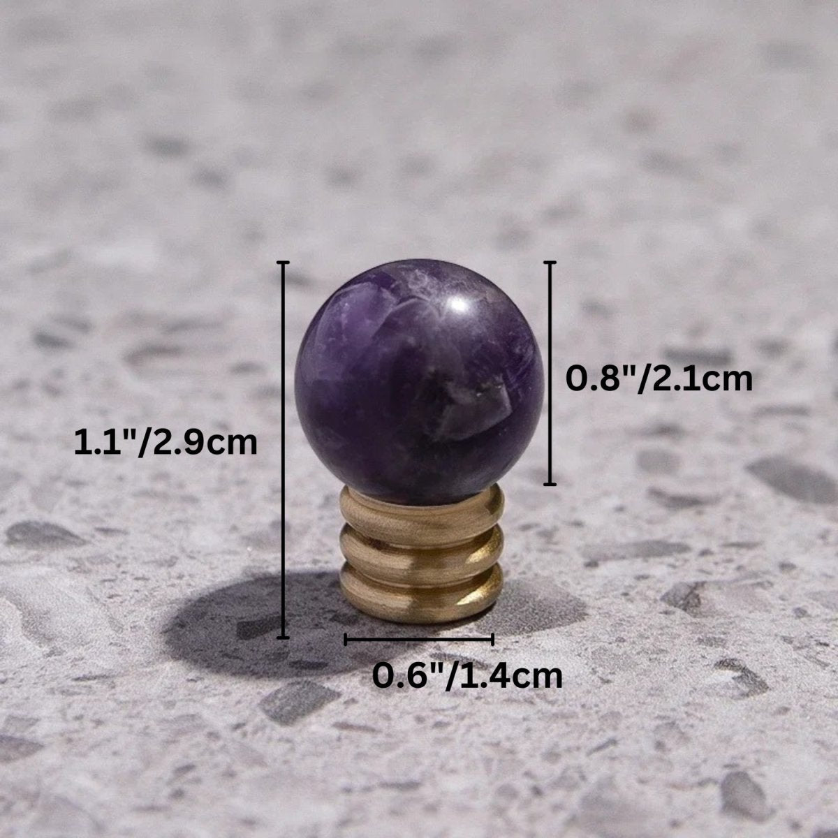 Crystal & Jade Cabinet Knobs on Brass, Decorative Kitchen & Dresser Hardware, 7 Colors, Set of 2, 1.1-1.7in