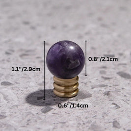 Crystal & Jade Cabinet Knobs on Brass, Decorative Kitchen & Dresser Hardware, 7 Colors, Set of 2, 1.1-1.7in