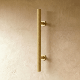 Knurled Solid Brass Cabinet Knobs & Drawer Pull Bars, Modern Kitchen & Wardrobe Hardware, 3 Finishes, Set of 2, 1.97-12.6in
