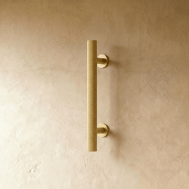Knurled Solid Brass Cabinet Knobs & Drawer Pull Bars, Modern Kitchen & Wardrobe Hardware, 3 Finishes, Set of 2, 1.97-12.6in