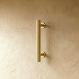 Knurled Solid Brass Cabinet Knobs & Drawer Pull Bars, Modern Kitchen & Wardrobe Hardware, 3 Finishes, Set of 2, 1.97-12.6in