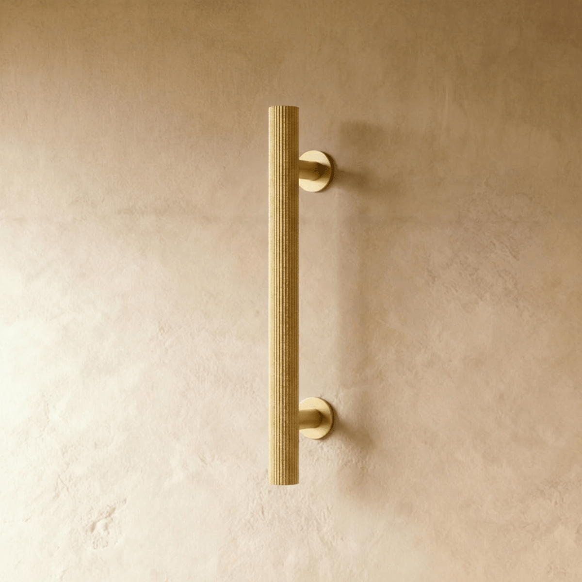 Knurled Solid Brass Cabinet Knobs & Drawer Pull Bars, Modern Kitchen & Wardrobe Hardware, 3 Finishes, Set of 2, 1.97-12.6in
