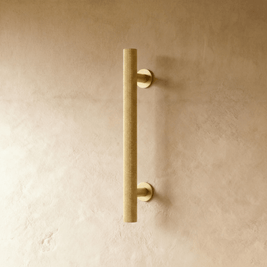Knurled Solid Brass Cabinet Knobs & Drawer Pull Bars, Modern Kitchen & Wardrobe Hardware, 3 Finishes, Set of 2, 1.97-12.6in