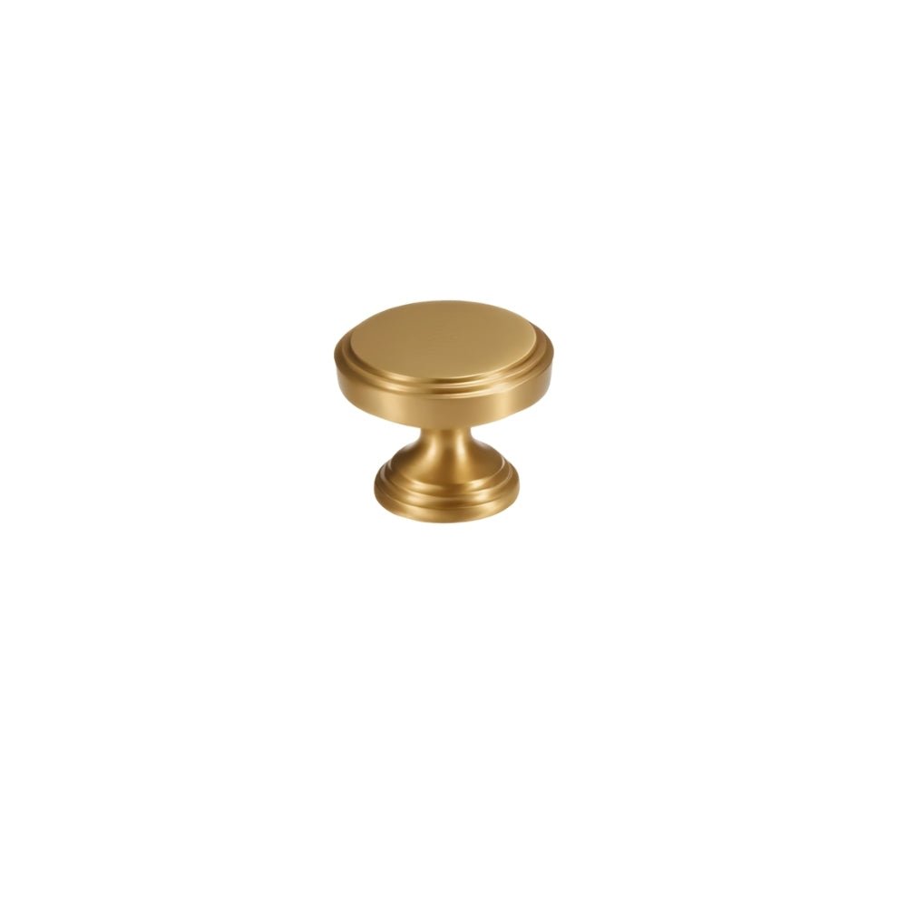 Solid Brass Cabinet Knobs & Drawer Pulls, Modern Kitchen & Wardrobe Hardware, Brushed Machined Detail, Set of 2, 0.9-12.5in