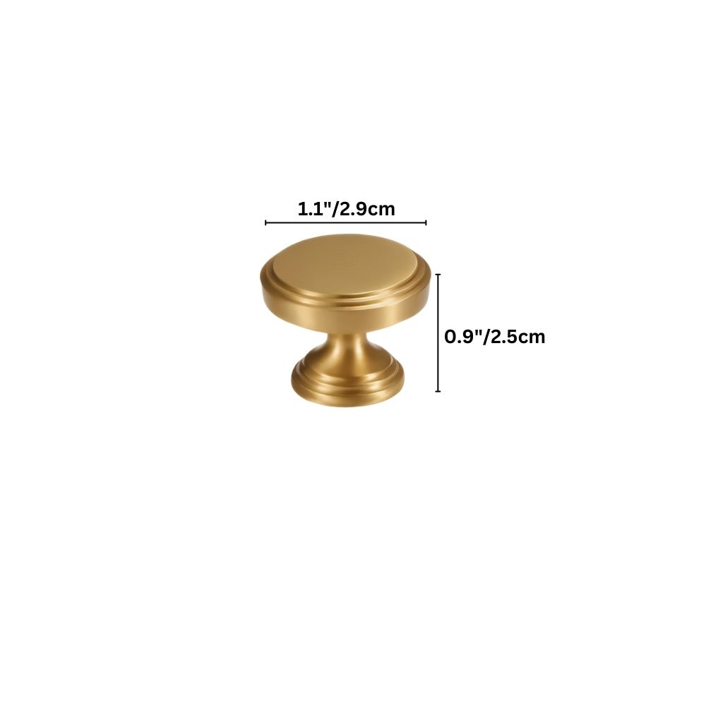 Solid Brass Cabinet Knobs & Drawer Pulls, Modern Kitchen & Wardrobe Hardware, Brushed Machined Detail, Set of 2, 0.9-12.5in