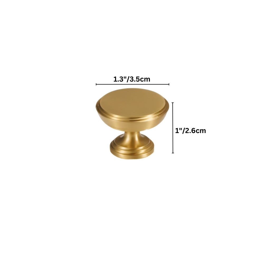 Solid Brass Cabinet Knobs & Drawer Pulls, Modern Kitchen & Wardrobe Hardware, Brushed Machined Detail, Set of 2, 0.9-12.5in