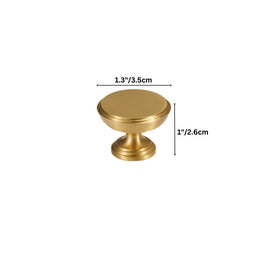 Solid Brass Cabinet Knobs & Drawer Pulls, Modern Kitchen & Wardrobe Hardware, Brushed Machined Detail, Set of 2, 0.9-12.5in