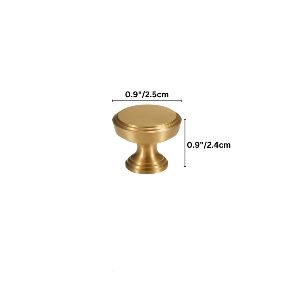 Solid Brass Cabinet Knobs & Drawer Pulls, Modern Kitchen & Wardrobe Hardware, Brushed Machined Detail, Set of 2, 0.9-12.5in