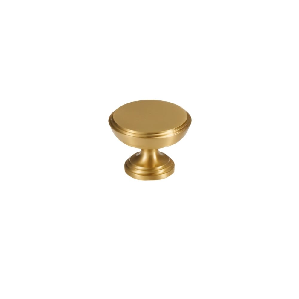 Solid Brass Cabinet Knobs & Drawer Pulls, Modern Kitchen & Wardrobe Hardware, Brushed Machined Detail, Set of 2, 0.9-12.5in