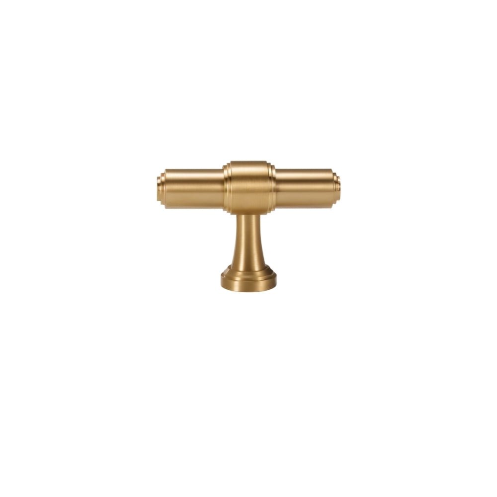 Solid Brass Cabinet Knobs & Drawer Pulls, Modern Kitchen & Wardrobe Hardware, Brushed Machined Detail, Set of 2, 0.9-12.5in