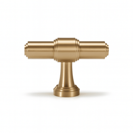 Solid Brass Cabinet Knobs & Drawer Pulls, Modern Kitchen & Wardrobe Hardware, Brushed Machined Detail, Set of 2, 0.9-12.5in