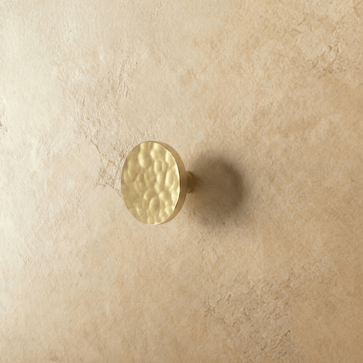Hammered Solid Brass Cabinet Knobs & Drawer Pulls, Modern Kitchen & Closet Hardware, Textured Grip, Set of 2, 0.9-12.5in