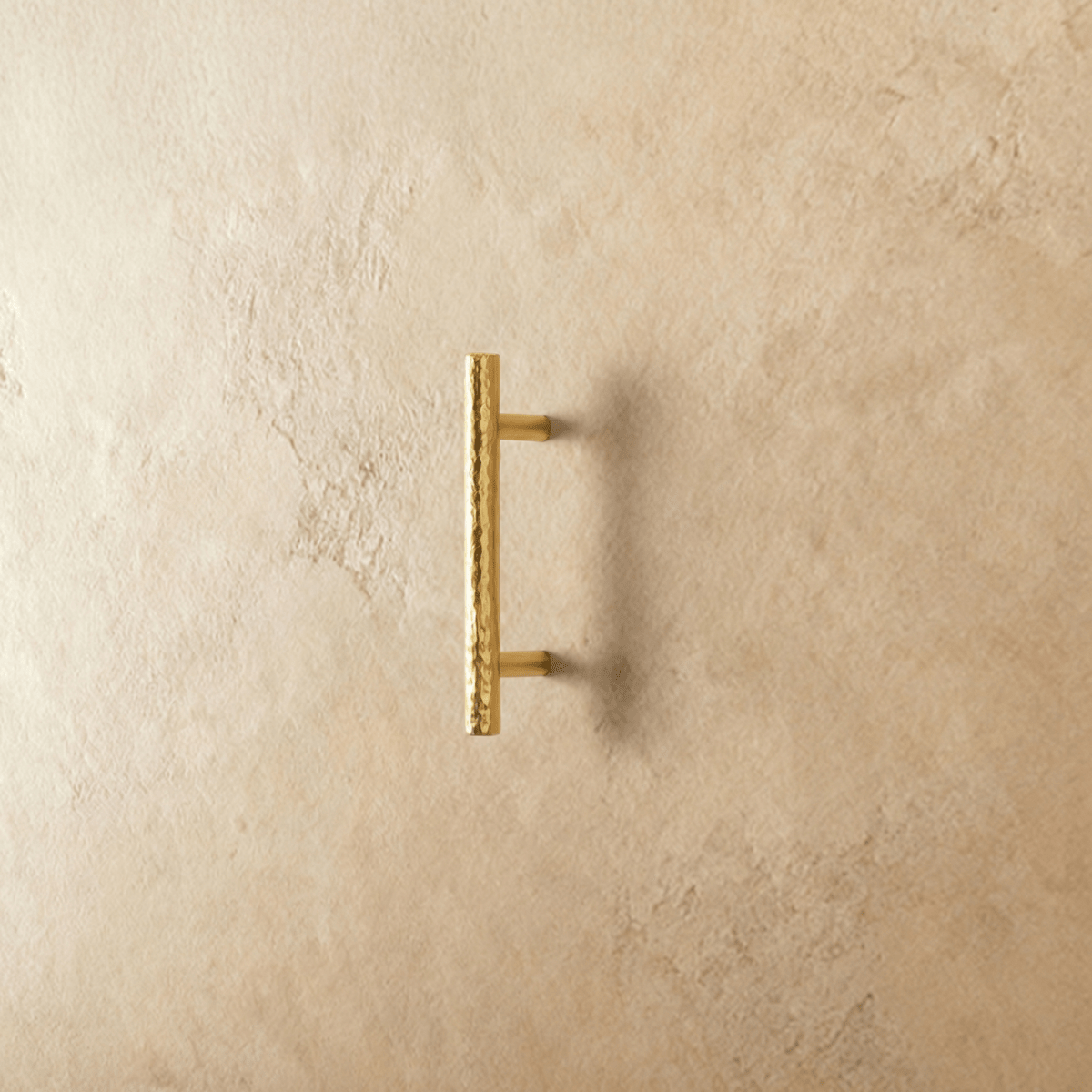 Hammered Solid Brass Cabinet Knobs & Drawer Pulls, Modern Kitchen & Closet Hardware, Textured Grip, Set of 2, 0.9-12.5in