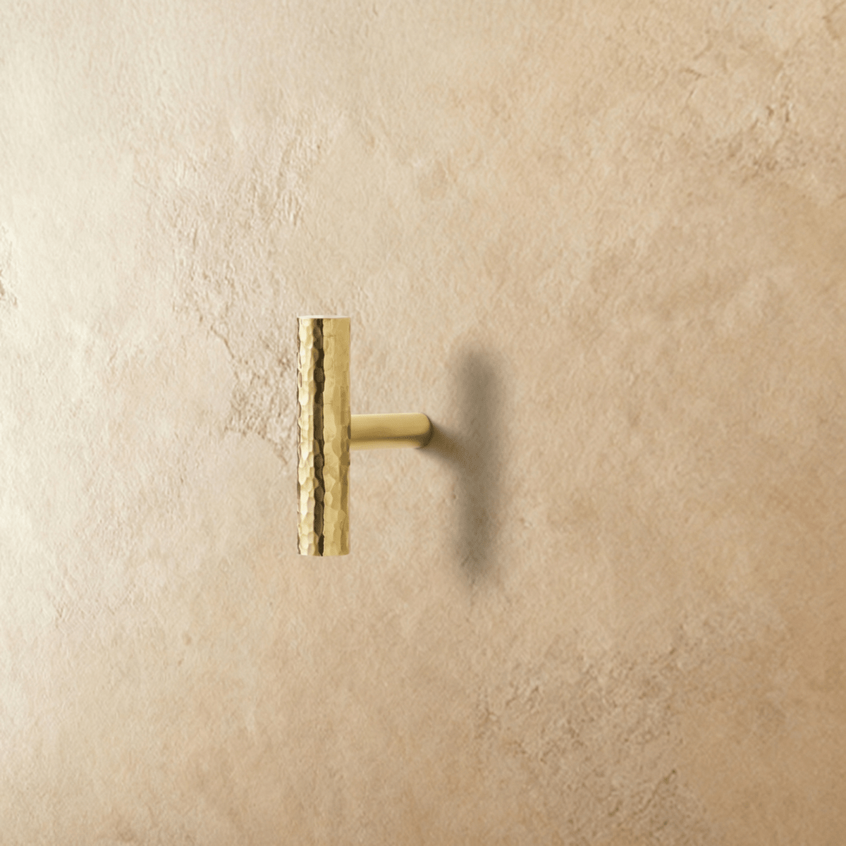 Hammered Solid Brass Cabinet Knobs & Drawer Pulls, Modern Kitchen & Closet Hardware, Textured Grip, Set of 2, 0.9-12.5in