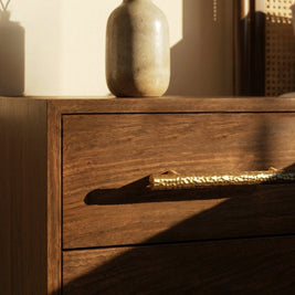 Hammered Solid Brass Cabinet Knobs & Drawer Pulls, Modern Kitchen & Closet Hardware, Textured Grip, Set of 2, 0.9-12.5in