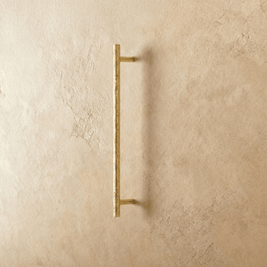 Hammered Solid Brass Cabinet Knobs & Drawer Pulls, Modern Kitchen & Closet Hardware, Textured Grip, Set of 2, 0.9-12.5in