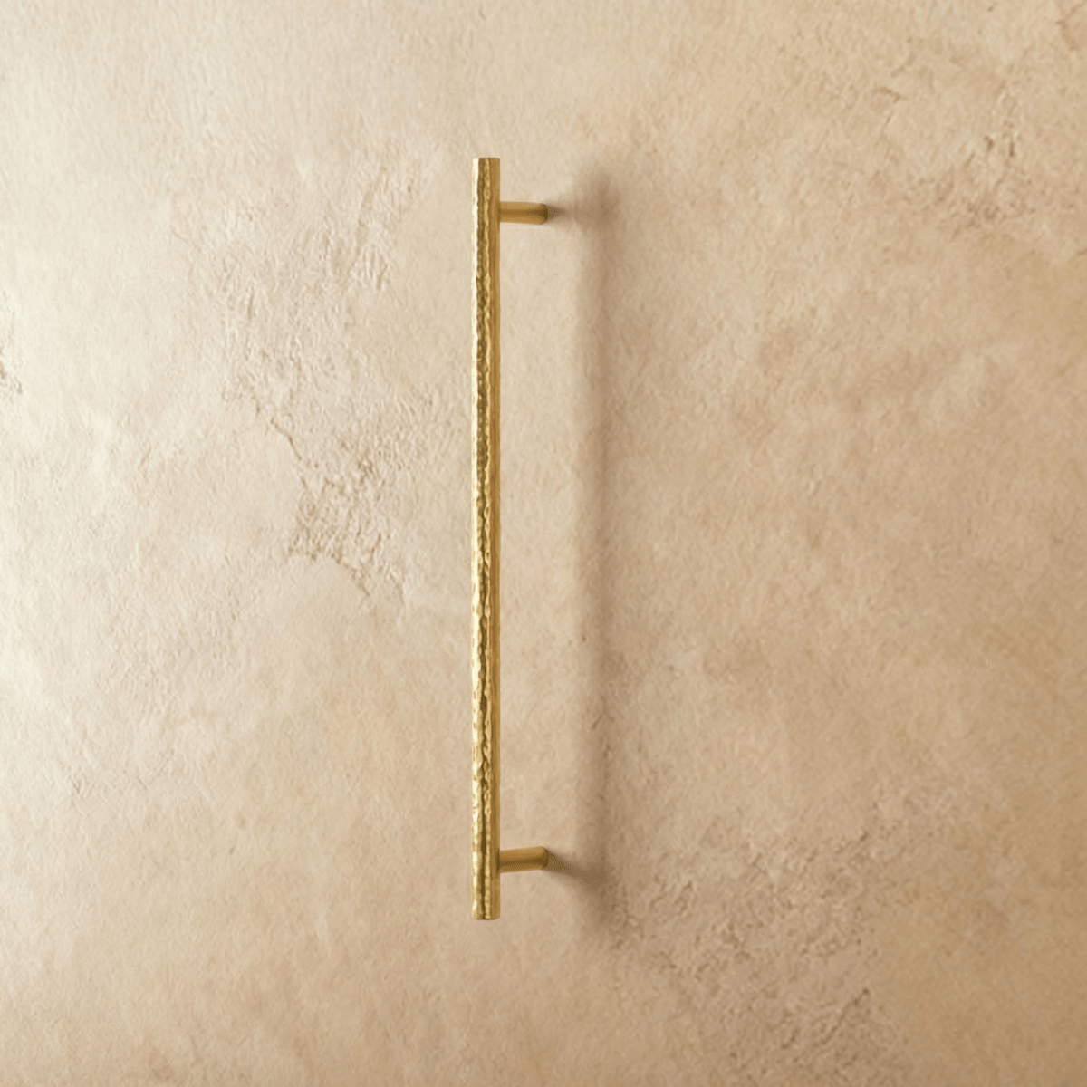 Hammered Solid Brass Cabinet Knobs & Drawer Pulls, Modern Kitchen & Closet Hardware, Textured Grip, Set of 2, 0.9-12.5in