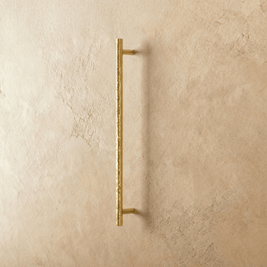 Hammered Solid Brass Cabinet Knobs & Drawer Pulls, Modern Kitchen & Closet Hardware, Textured Grip, Set of 2, 0.9-12.5in