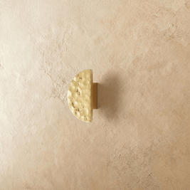 Hammered Solid Brass Cabinet Knobs & Drawer Pulls, Modern Kitchen & Closet Hardware, Textured Grip, Set of 2, 0.9-12.5in