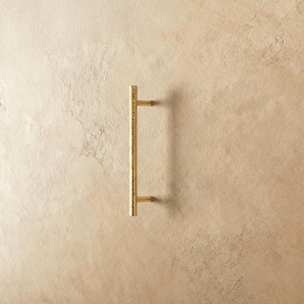 Hammered Solid Brass Cabinet Knobs & Drawer Pulls, Modern Kitchen & Closet Hardware, Textured Grip, Set of 2, 0.9-12.5in