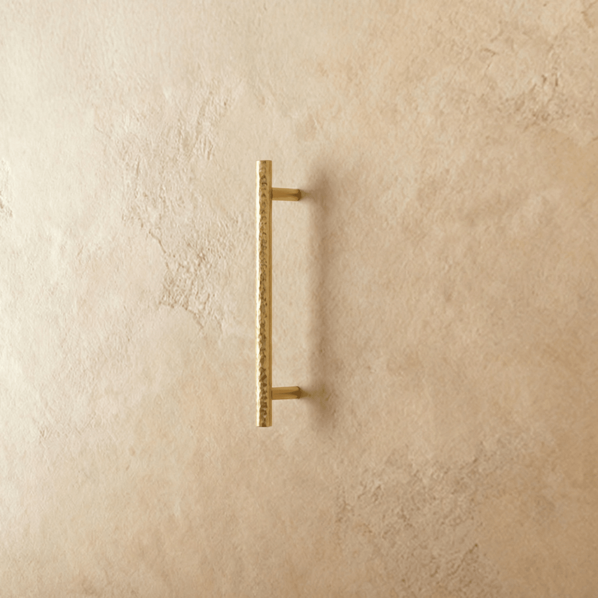 Hammered Solid Brass Cabinet Knobs & Drawer Pulls, Modern Kitchen & Closet Hardware, Textured Grip, Set of 2, 0.9-12.5in