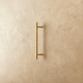 Hammered Solid Brass Cabinet Knobs & Drawer Pulls, Modern Kitchen & Closet Hardware, Textured Grip, Set of 2, 0.9-12.5in