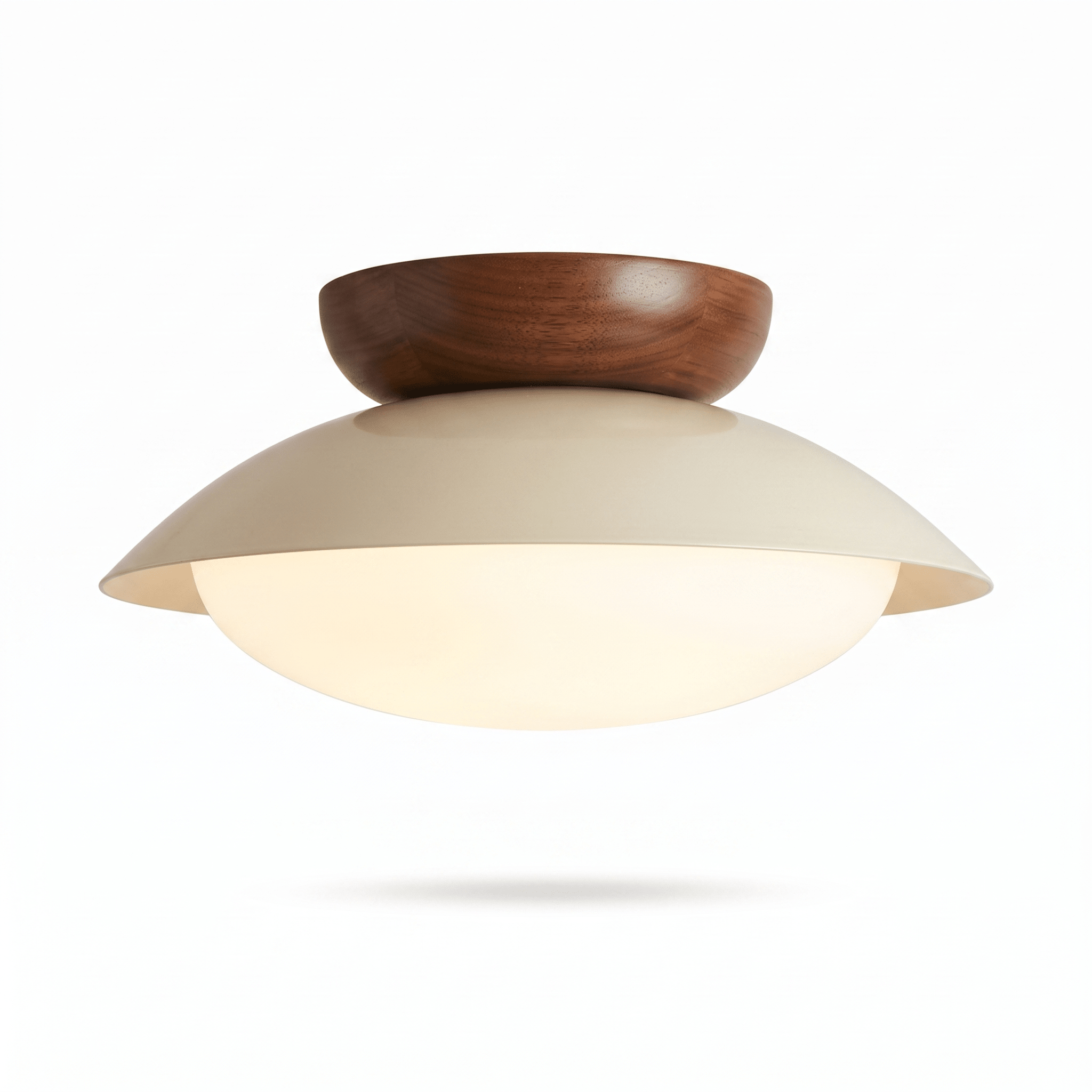 RIEKE: Mid-Century Plafonnière – Koepelvormige Plafondlamp met LED - Volsani