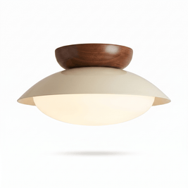 RIEKE: Mid-Century Plafonnière – Koepelvormige Plafondlamp met LED - Volsani