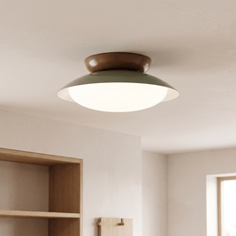 RIEKE: Mid-Century Plafonnière – Koepelvormige Plafondlamp met LED - Volsani
