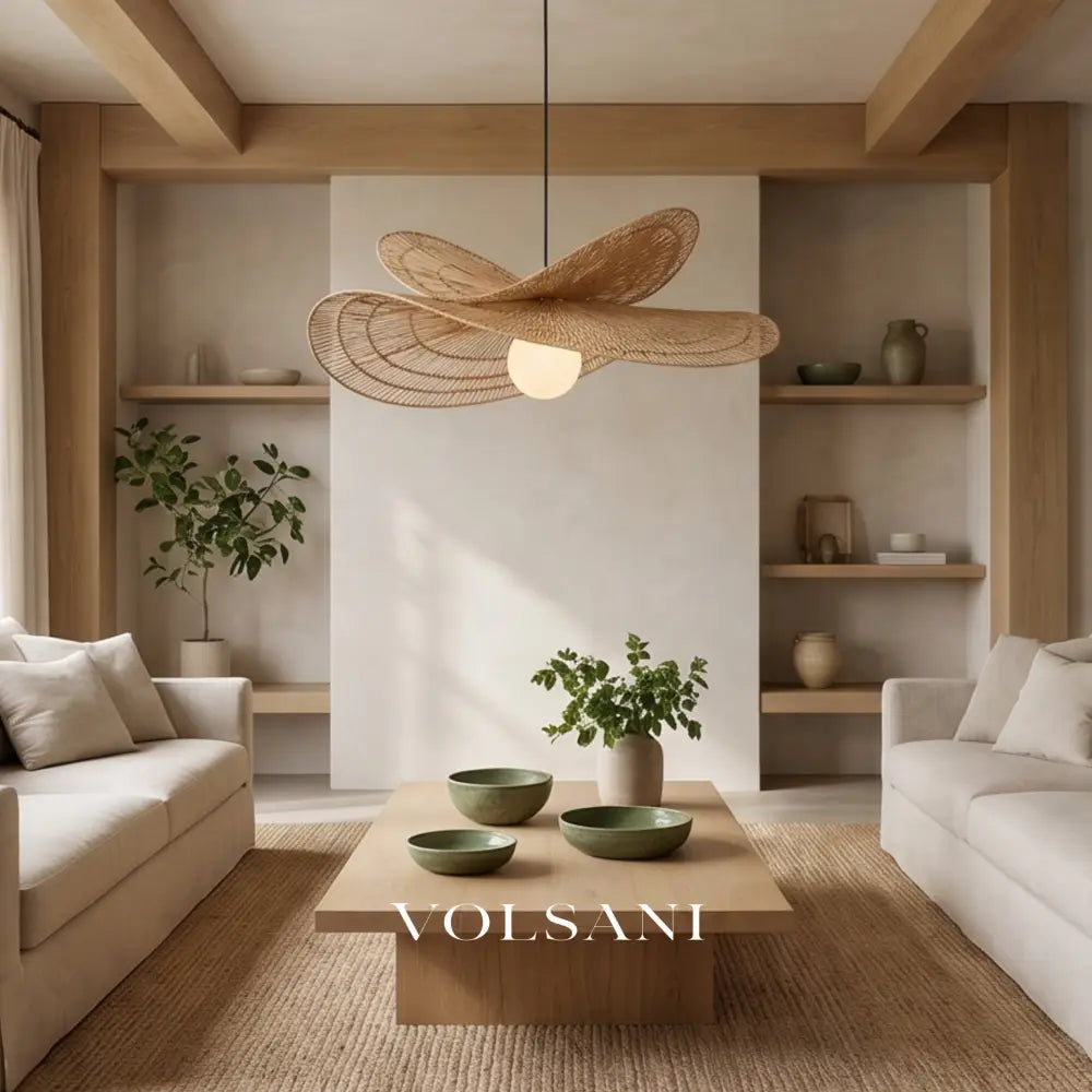 RIKU: Rotan Hanglamp (Wabi-Sabi) - Volsani
