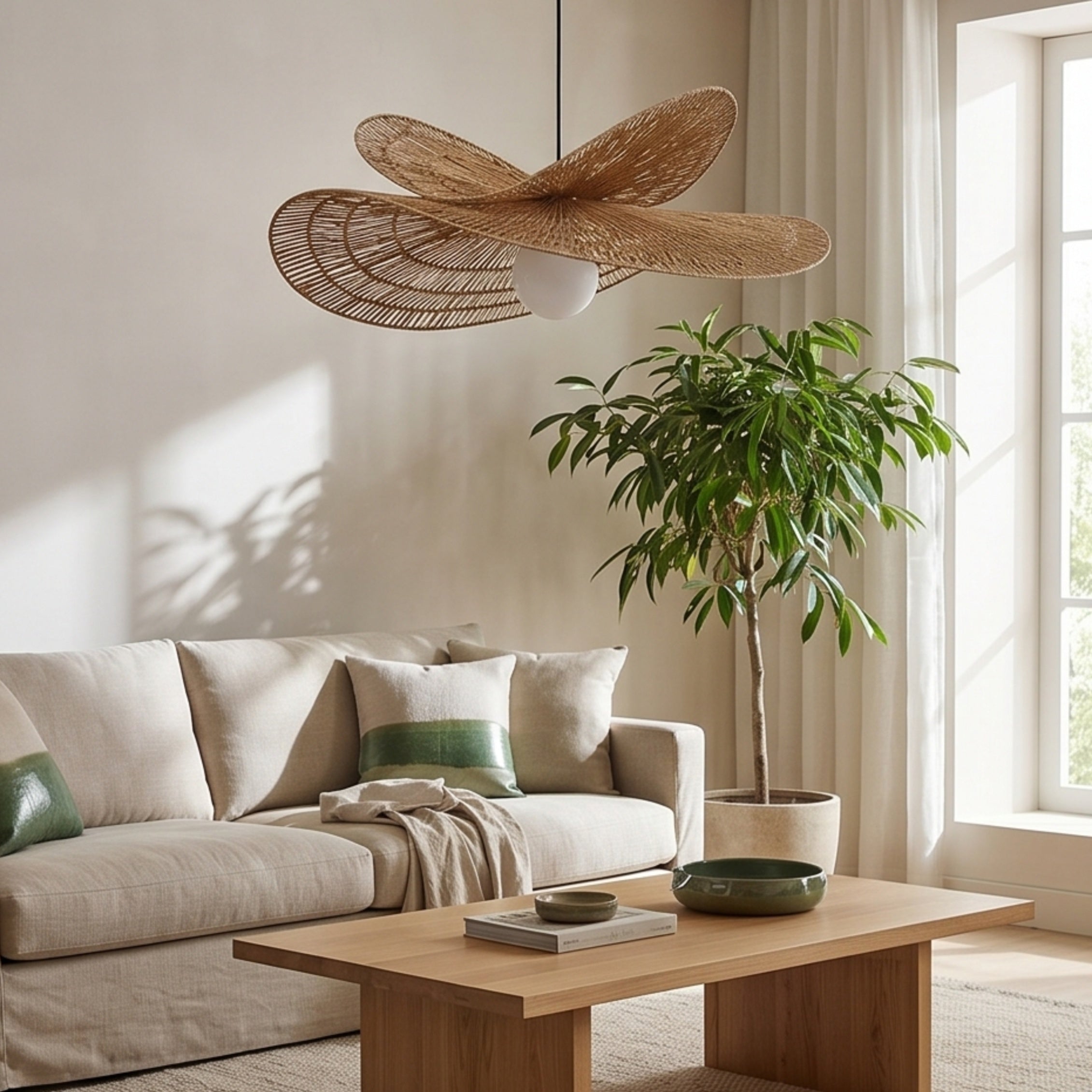 RIKU: Rotan Hanglamp (Wabi-Sabi)