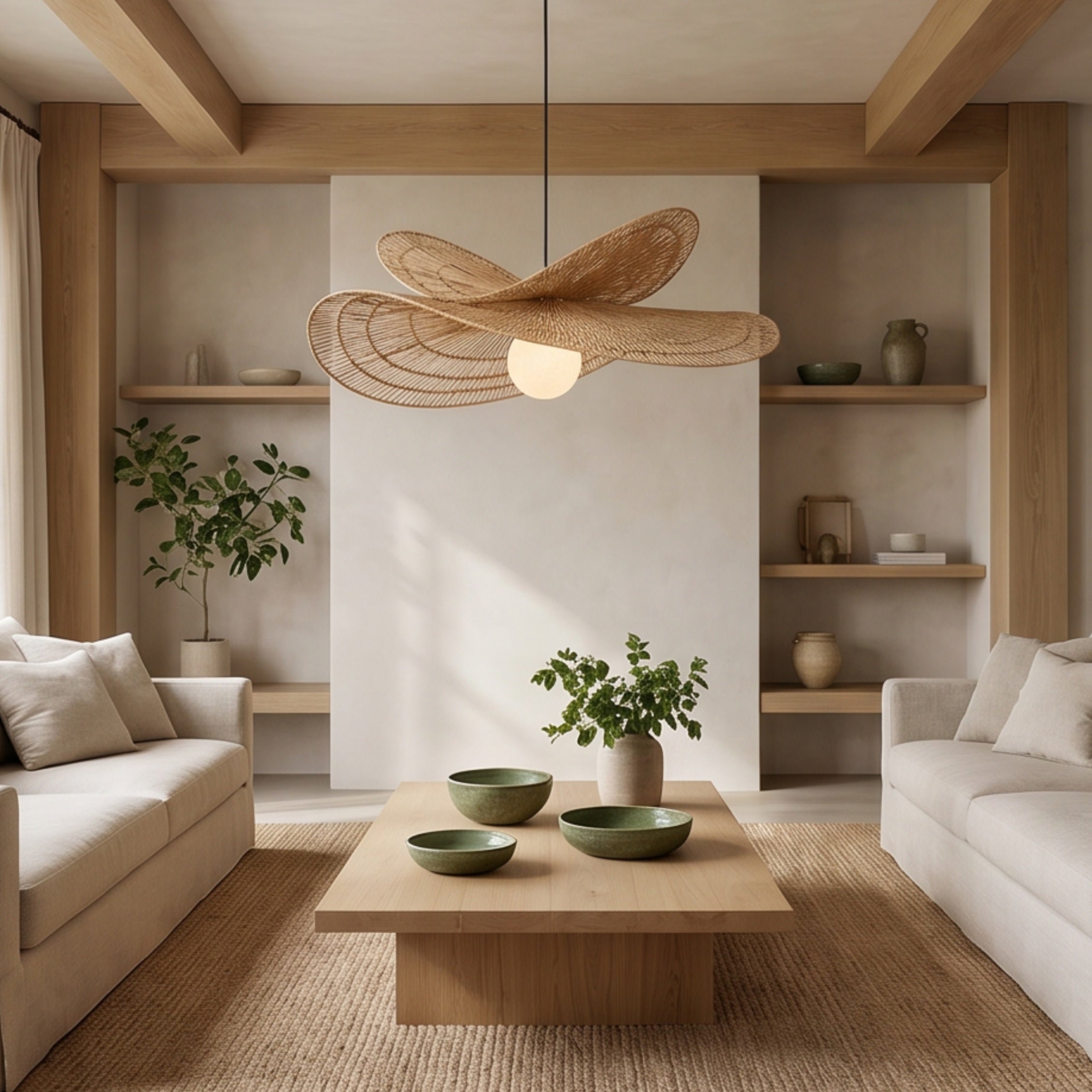RIKU: Rotan Hanglamp (Wabi-Sabi)