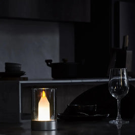 LED Candle Lamp, Rechargeable Flameless Candle with Hand Wave Control, 5in