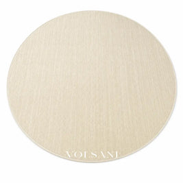 Round Cream Rug with Plush Pile Washable Living Room & Bedroom Rug Non Slip Backing 4 Weaves 31-118in - Classic / 80cm