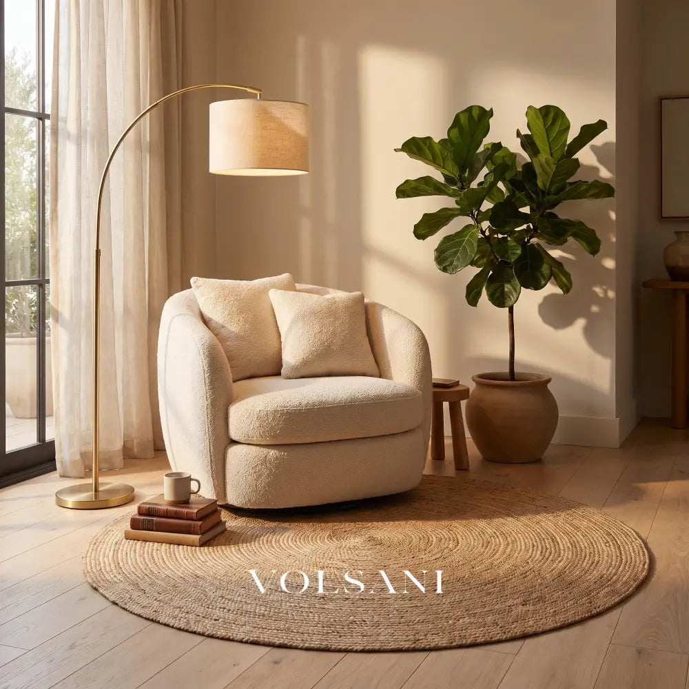 Round Jute Rug with Hand Woven Spiral Reversible Living Room & Bedroom Rug Natural Fiber 10 Sizes 24-142in - 90cm