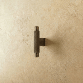 Knurled Brass Cabinet Knobs & Drawer Pulls, Industrial Kitchen & Wardrobe Hardware, Brass Bronze & Black, Set of 2 Pieces, 0.8-7.5in