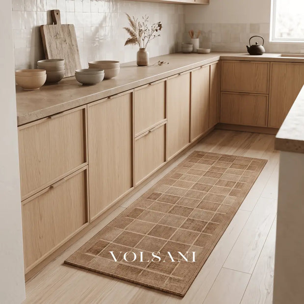 SAAR: Absorberende Keukenloper – Antislip & Machinewasbaar (Lang) - Volsani
